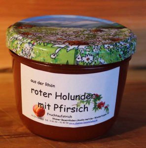 Rhöner roter Holunder mit Pfirsich