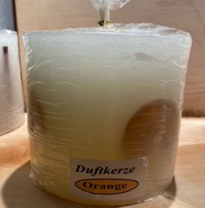 Orange Duftkerze 