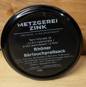 Rhöner Bärlauch Presssack im Glas